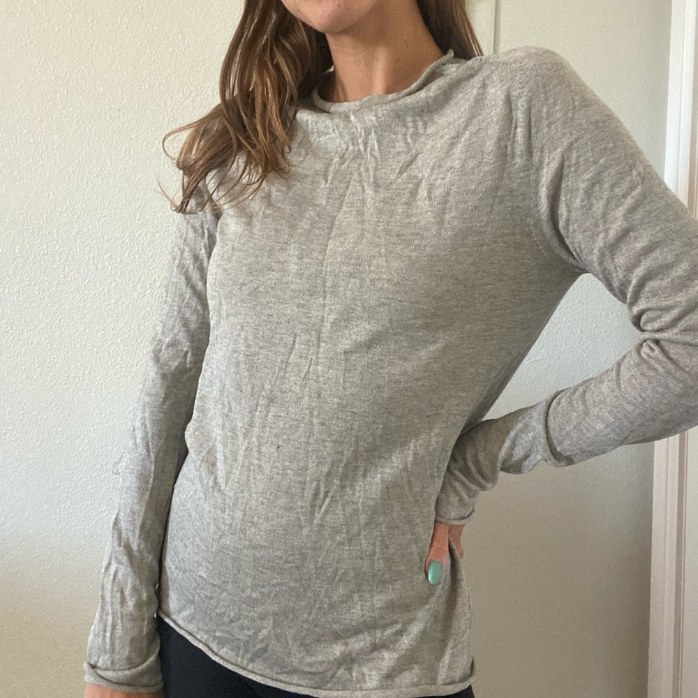 Vince Light Grey Cashmere Blend Sweater